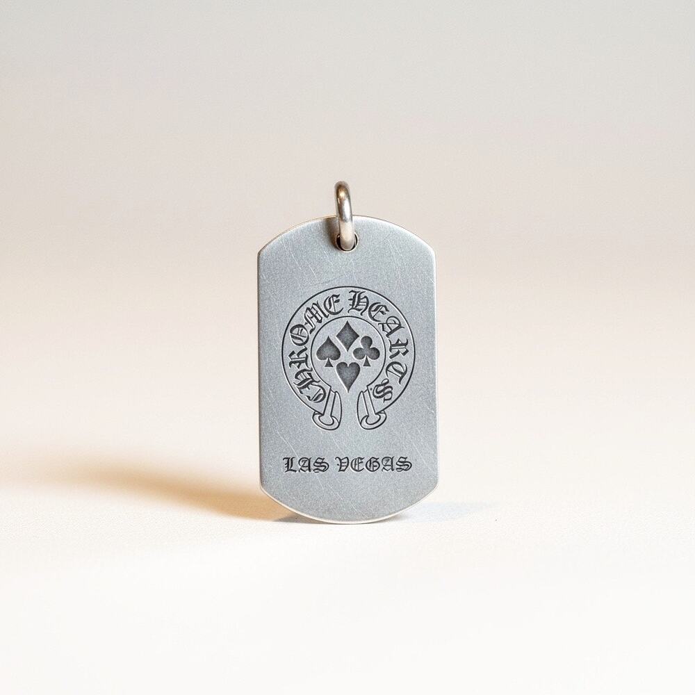 Chrome Hearts Sterling Silver Las Vegas F*ck You Dog Tag